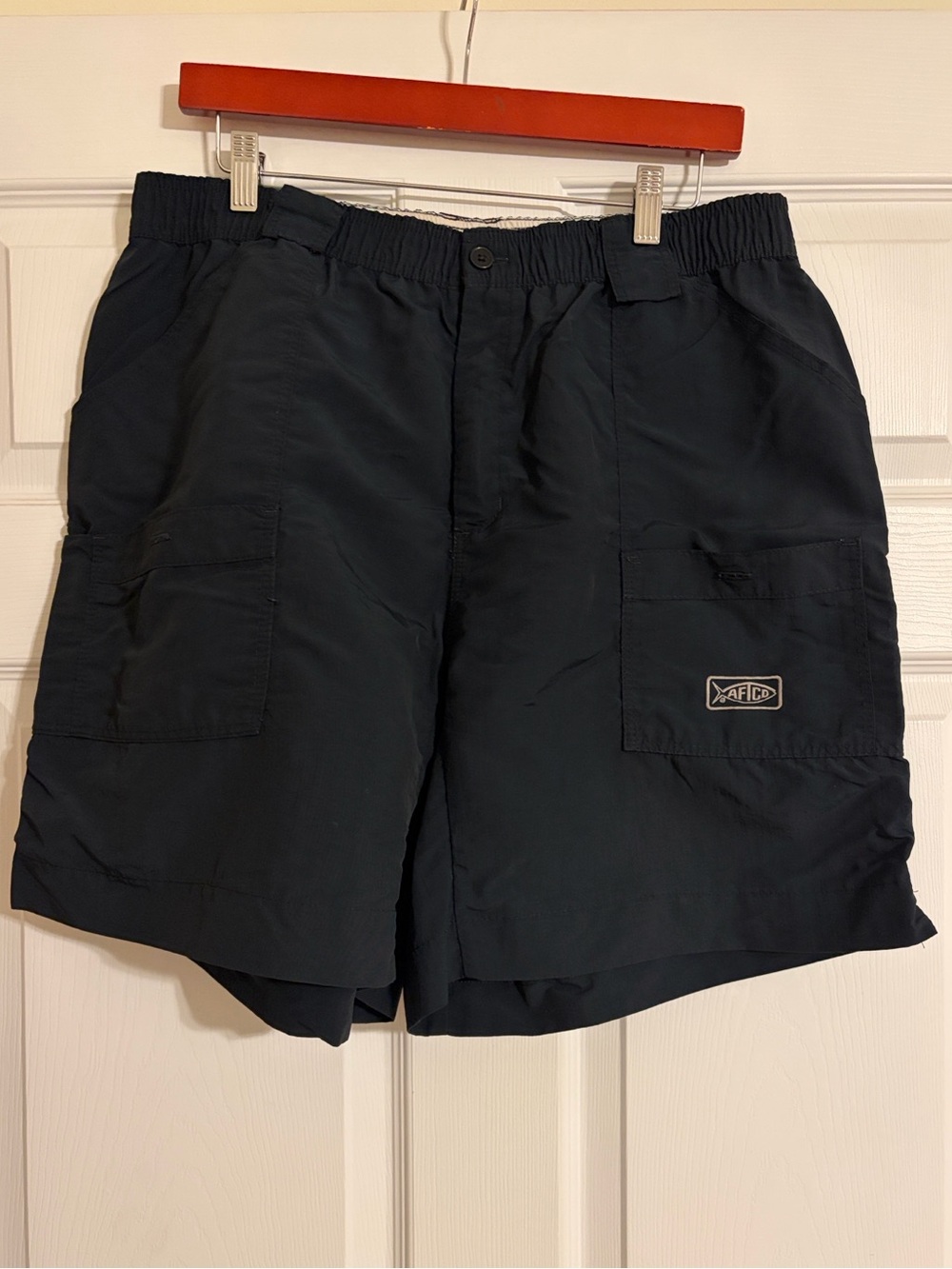 AFTCO Original Fishing Shorts Long Black Size 38